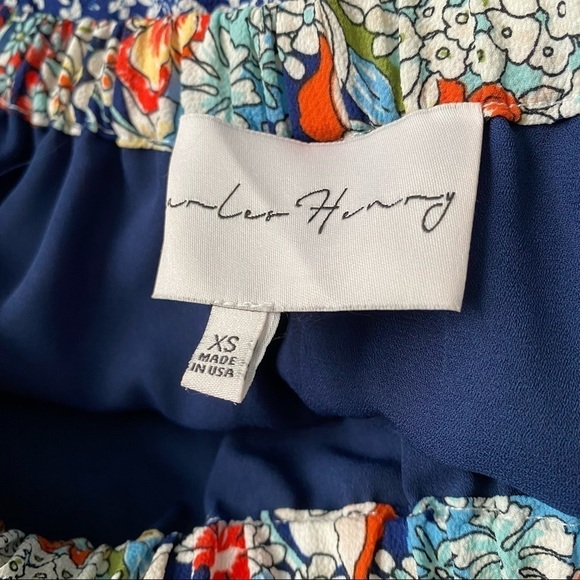 Charles Henry Multicolor Floral Off The Shoulder Dress Size XS - Picture 4 of 6
